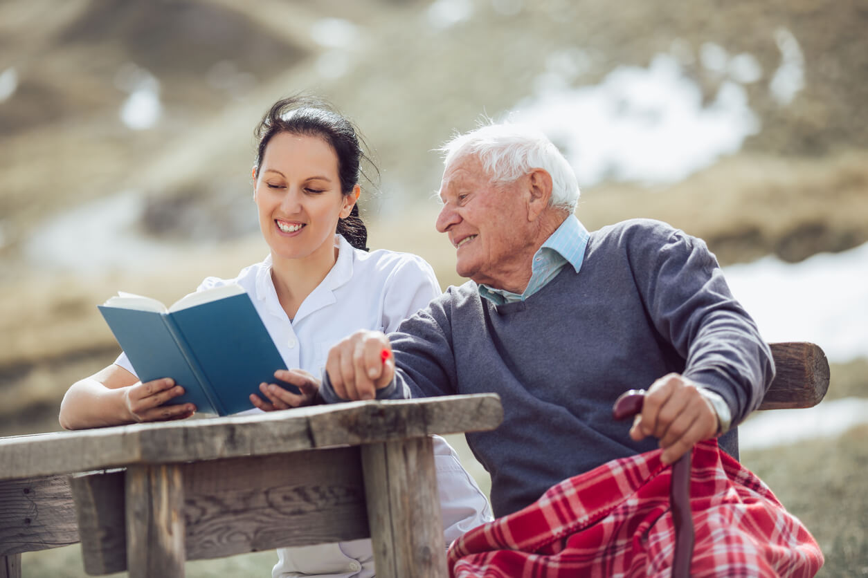Senior enjoying a higher quality of life with help from hospice care